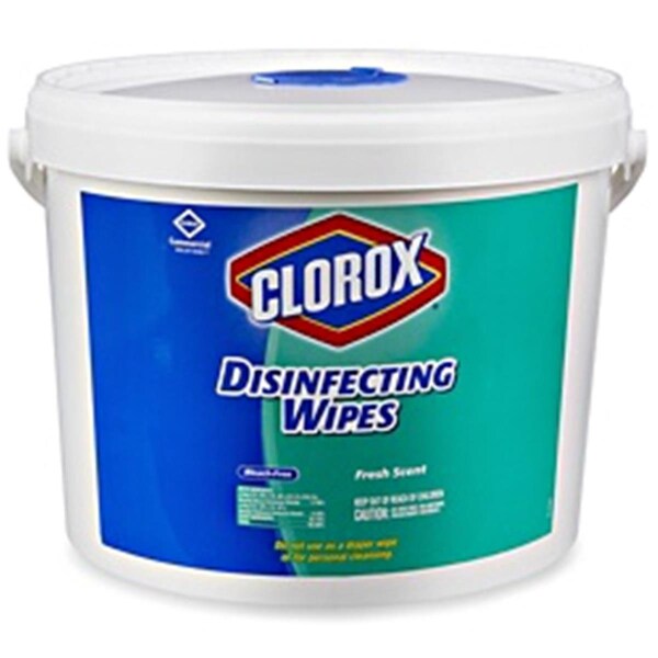 Clorox Clorox Sales CLO31547 Fresh Scent Disinfecting Wipes Bucket; 7 x